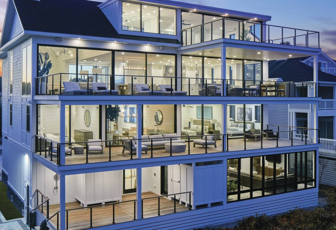 The latest designs in shoreside property are big on views from every square inch of this Bethany Beach, Delaware house.