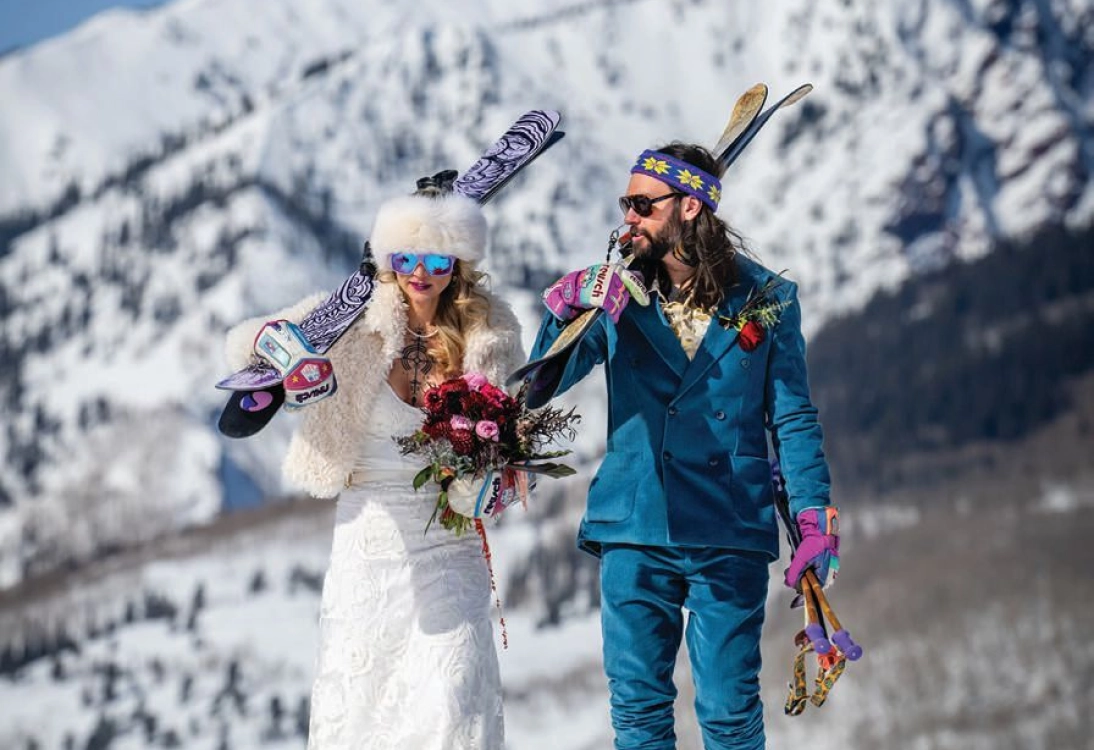 Unique Wedding Vows and Ski Graphics in Crested Butte