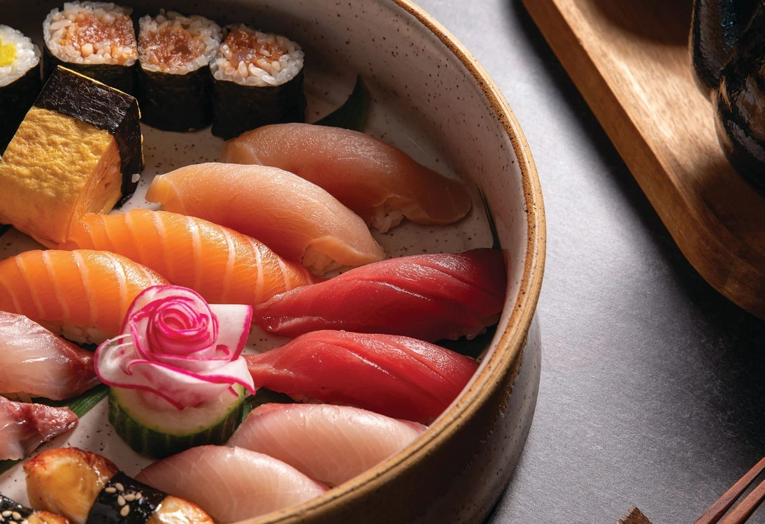 Ozumo's matsu platter is an ultra-premium selection of nigiri. PHOTO BY KATI ONGCHAROEN
