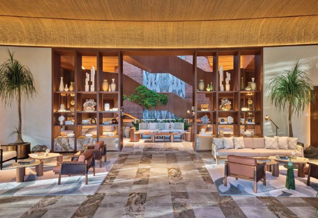 The St. Regis Cap Cana Resort lobby features architecture by award-winning firm Acebal Canney Arquitectos & Asociados and interior design by the acclaimed Crafted by CHAPI Design/ Chapi Chapo Design. PHOTO COURTESY OF ST. REGIS