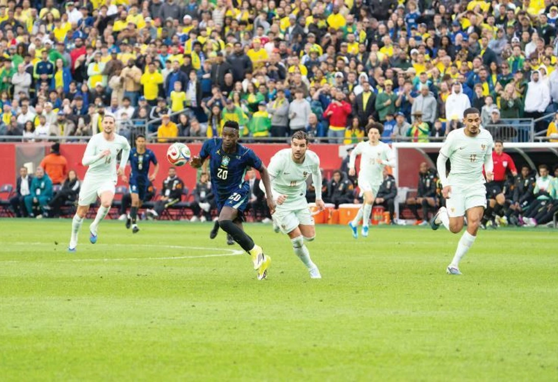 On March 26, Brazil and France played a friendly game at Gillette Stadium as part of the Road to 26 exhibition series ahead of the 2026 FIFA World Cup. PHOTO BY MIMI MURAD, NEW ENGLAND REVOLUTION