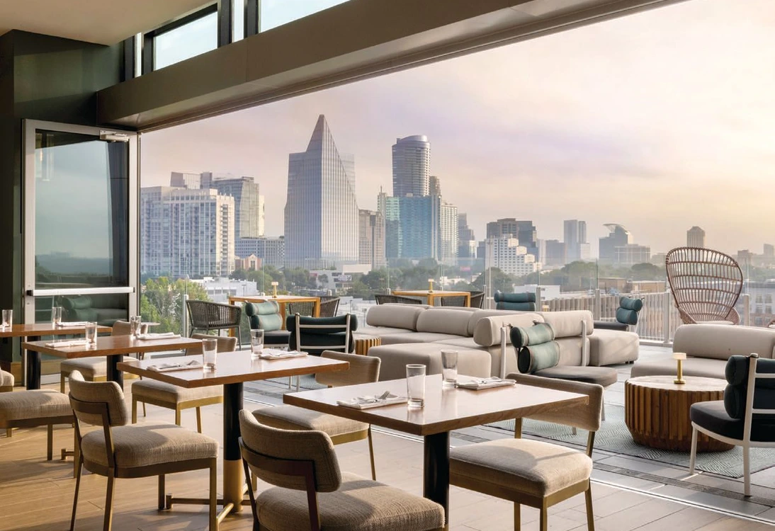 Rooftop dining destination Tesserae features a breathtaking setting framed by skyline views. PHOTO COURTESY OF TESSARAE