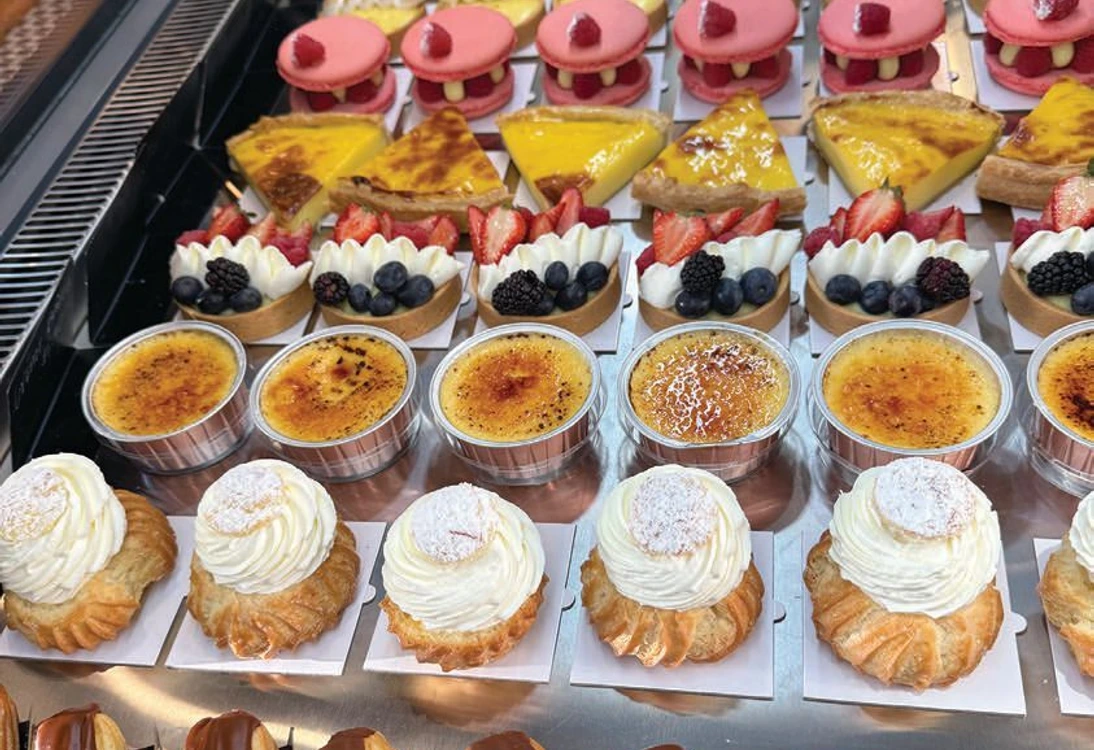 Pastries are handcrafted in-house.