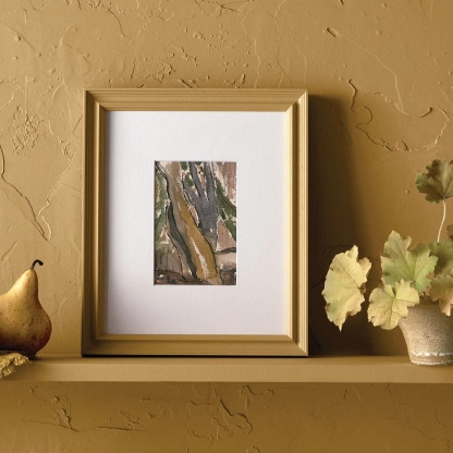 The Farrow & Ball India Yellow frame makes a striking statement. PHOTO COURTESY OF BRAND