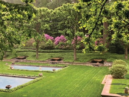 The best places to take in gorgeous summer rhododendrons at Longwood is in the Hillside Garden and around the Italian Water Garden.