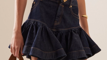 large_zimmermann-dark-wash-crushed-flared-denim-mini-skirt Cropped