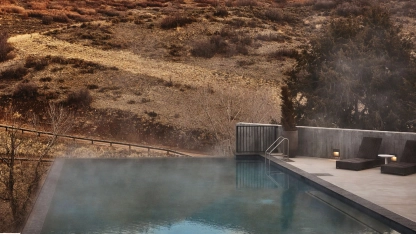 At The Residences at Blue Sky, Auberge Collection, owners can take advantage of posh on-site features like a dreamy infinity pool with stunning views of the 4,000-acre ranch. PHOTO COURTESY OF AUBERGE COLLECTION