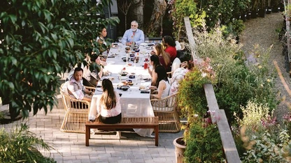 The pretty patio at Amara in Belmont PHOTO BY KRISTEN LOKEN