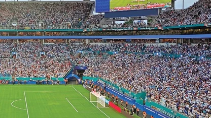 Soccer game at Hard Rock Stadium Miami PHOTO COURTESY OF THE GREATER MIAMI CONVENTION & VISITORS BUREAU