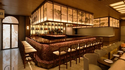A Japanese-style interior bar at UKIYO