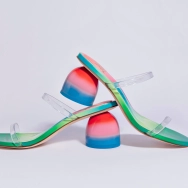 Miami-based artist Gabriela Noelle launches a capsule collection with Larroudé luxury shoemakers at Neo Miami Design District.