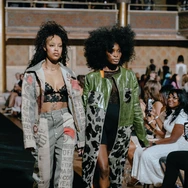 Color of Fashion cofounders, Alicia Myers (left) and Samantha Joseph, also in Monday Blues, Studio.