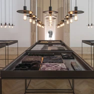 After un percorso di lavoro. Fendi / Karl Lagerfeld 1985 is on view at the Galleria Nazionale d’Arte Moderna e Contemporanea in Rome.