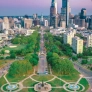 A bird’s eye view of
the Benjamin Franklin
Parkway. PHOTO BY ELEVATEDANGLES/VISIT PHILADELPHIA