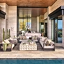 The large outdoor seating area of this Scottsdale home is "large enough for everyone to be comfortable but still feel connected," says designer Angelica Henry. Photo By Werner Segarra