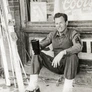 A 10th Mountain Division soldier sits outside the Hotel Jerome sipping a milkshake, most likely the J-Bar's iconic boozy Aspen Crud. PHOTO COURTESY OF DENVER PUBLIC LIBRARY SPECIAL COLLECTIONS [TMD351-2018-15]