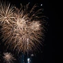 Fireworks in the night sky.