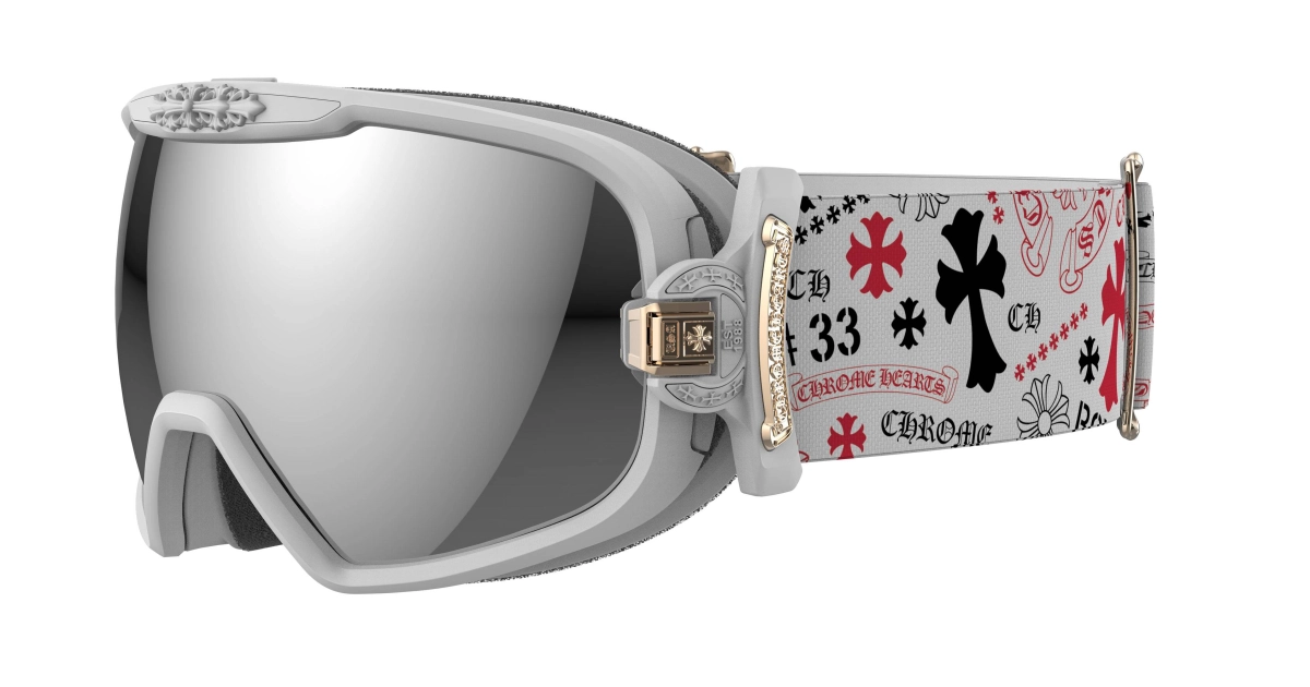 Experience Luxury: Chrome Hearts Silver Morning Snow Goggles