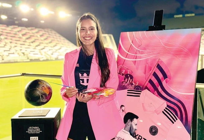 Lili Cantero sought to create art pieces that reflect the emotion of the sport. PHOTO COURTESY OF LILI CANTERO