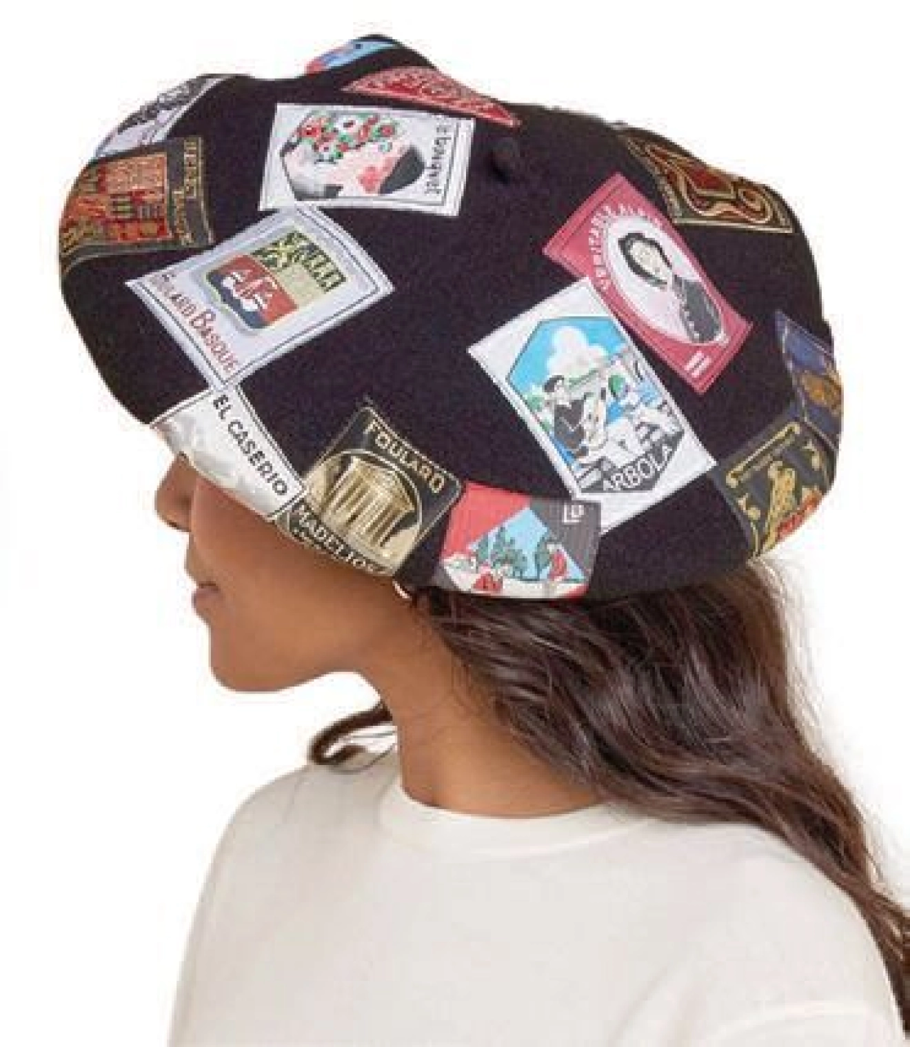Maison LaulhÃ¨re Oversized Beret âTravel patches sewn onto a French beret? Iâve never seen anything like itâchic, playful and totally unique.â laulhere-france.com PHOTO COURTESY OF BRAND