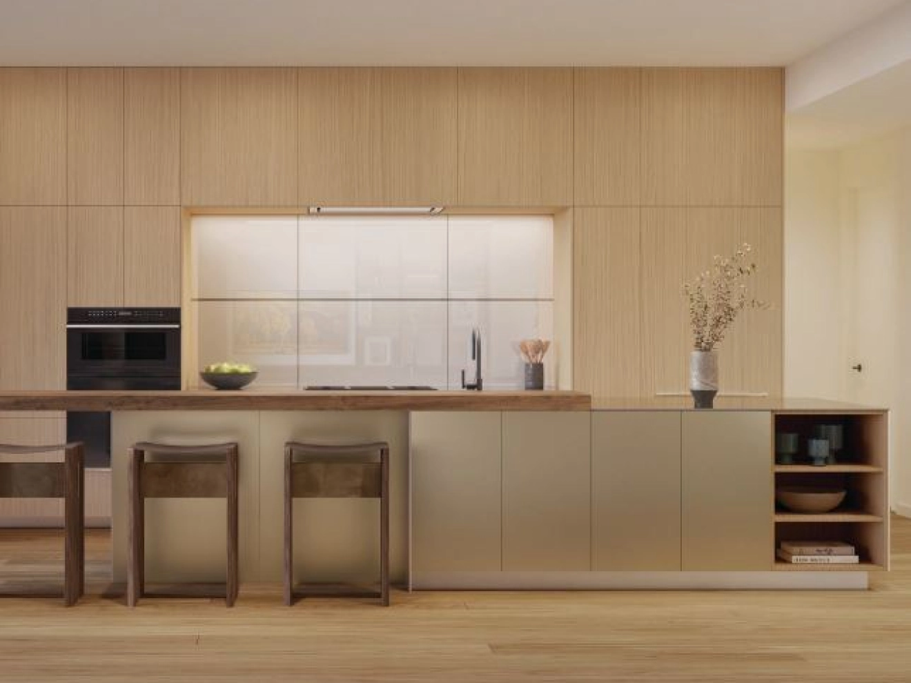 kitchens feature high-end Sub-Zero and Wolf appliances. PHOTO COURTESY OF SUMMIT BY OLSON KUNDIG