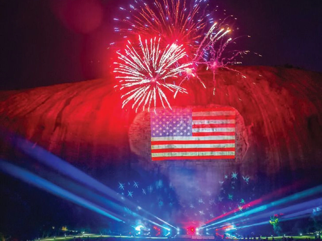 Stone Mountain's fireworks show is a lesson in patriotism. PHOTO COURTESY OF STONE MOUNTAIN PARK