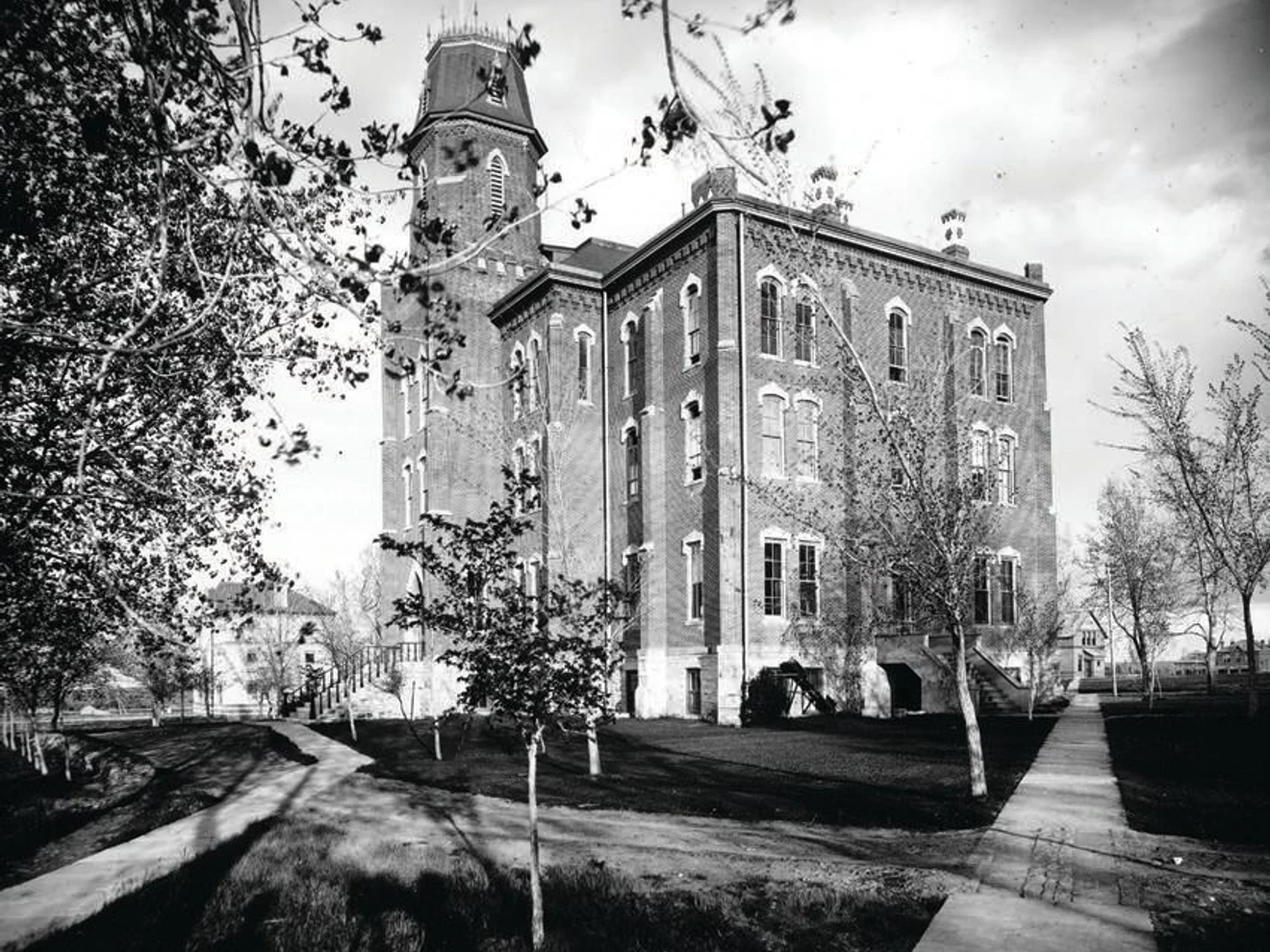 At the University of Colorado, construction finishes on Old Main in 1876; the first classes are held the next year. The cost of tuition in 1878 is estimated at between $118 and $250 a year. PHOTO COURTESY OF UNIVERSITY OF COLORADO BOULDER LIBRARIES