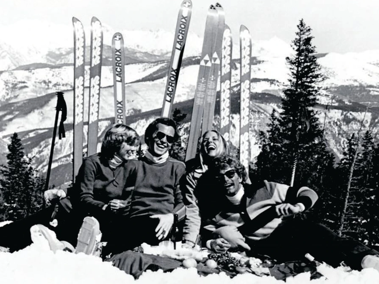 Beaver Creek, the last fully developed ski resort in the U.S., opens in 1980 with four chairlifts, 28 runs and 425 skiable acres. Chocolate chip cookies wouldnât be served on silver platters until 1985. PHOTO COURTESY OF COLORADO SNOWSPORTS MUSEUM