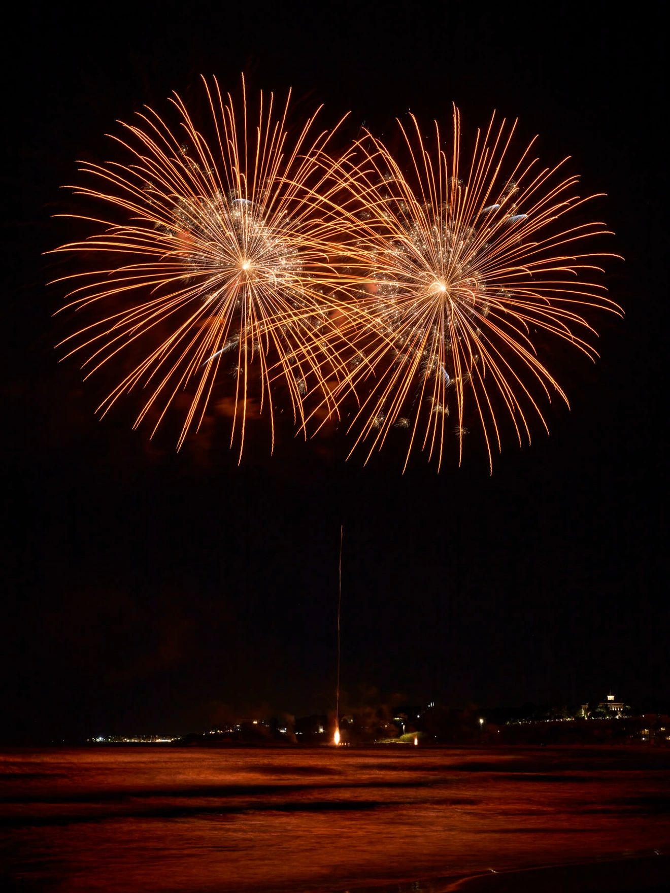 Fireworks from the seashore