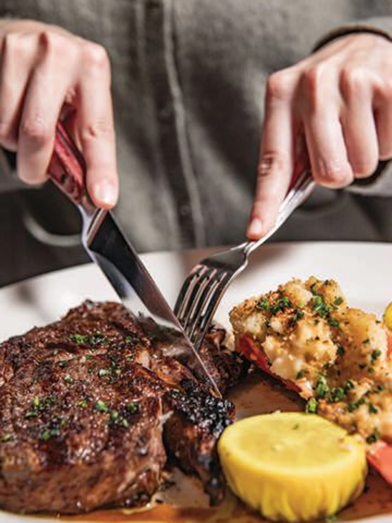 Surf and turf at Broadway 10 Bar & Chophouse PHOTO COURTESY OF: BROADWAY 10