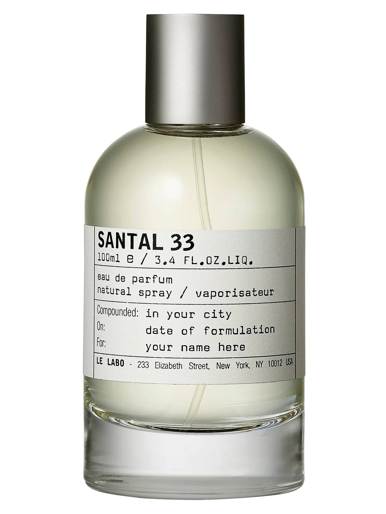 Le Labo Santal 33 eau de parfum, lelabofragrances.com. Photo Courtesy Of Brand