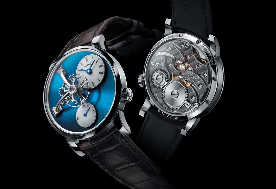 The MB&F LM101 in stainless steel, mbandf.com. A selection of genuinely special watches, all currently on Greg Simonian’s radar, are available at Westime. PHOTO COURTESY OF BRANDS