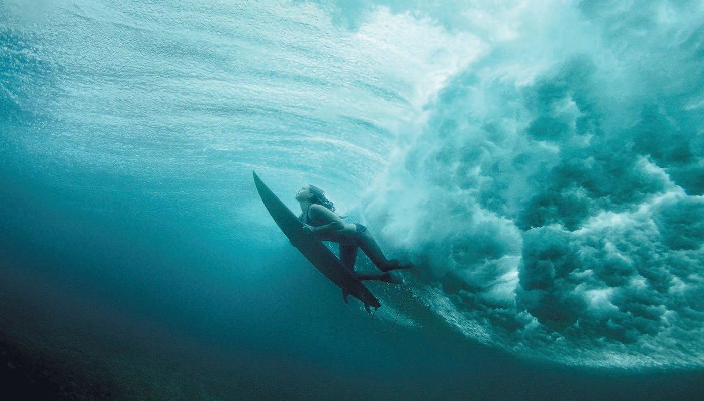 Gabreira is best known for having surfed a 73.5-foot wave in Nazaré, Portugal, in 2020, the biggest wave ever ridden by a woman. PHOTO COURTESY OF TAG HEUER