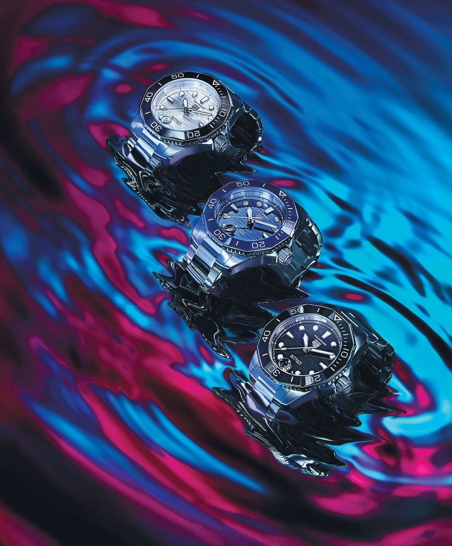 Water-resistant to at least 200 meters, TAG Heuer’s Aquaracer Professional 300 is an ideal high-performance tool watch. PHOTO COURTESY OF TAG HEUER