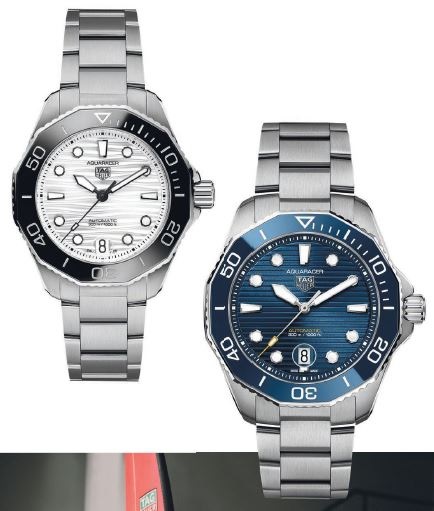 At launch, the new Aquaracer Professional 300 comes in seven references in two sizes PHOTO COURTESY OF TAG HEUER