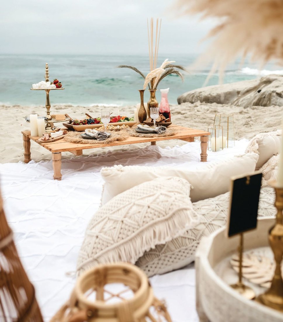 Let Picnic by Nature do the heavy lifting and create the ultimate dining experience, right on the sand PHOTO BY: BLAIR KIRBY