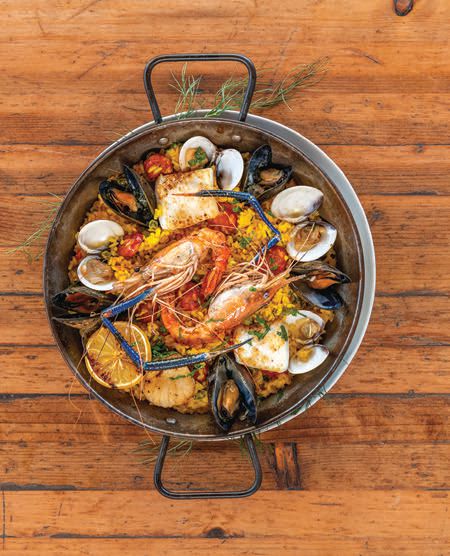 Paella mariscos at Valentina Restaurant PHOTO: BY SOPHIA KICKO