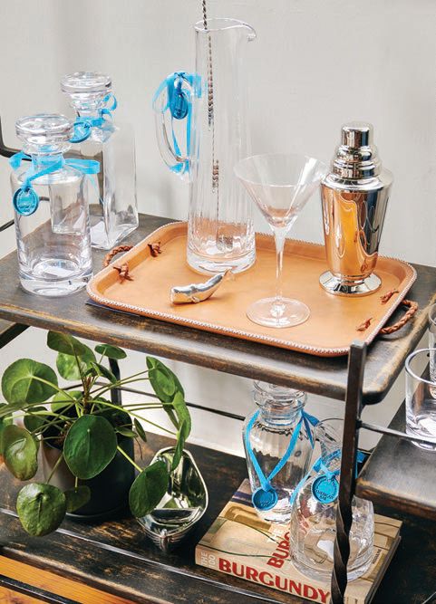 Glassware and cocktail sets, perfect for sundown on the patio or deck. PHOTO BY READ MCKENDREE