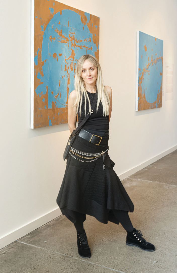 Pilat at a recent exhibition of her work. PHOTO COURTESY OF AGNIESZKA PILAT