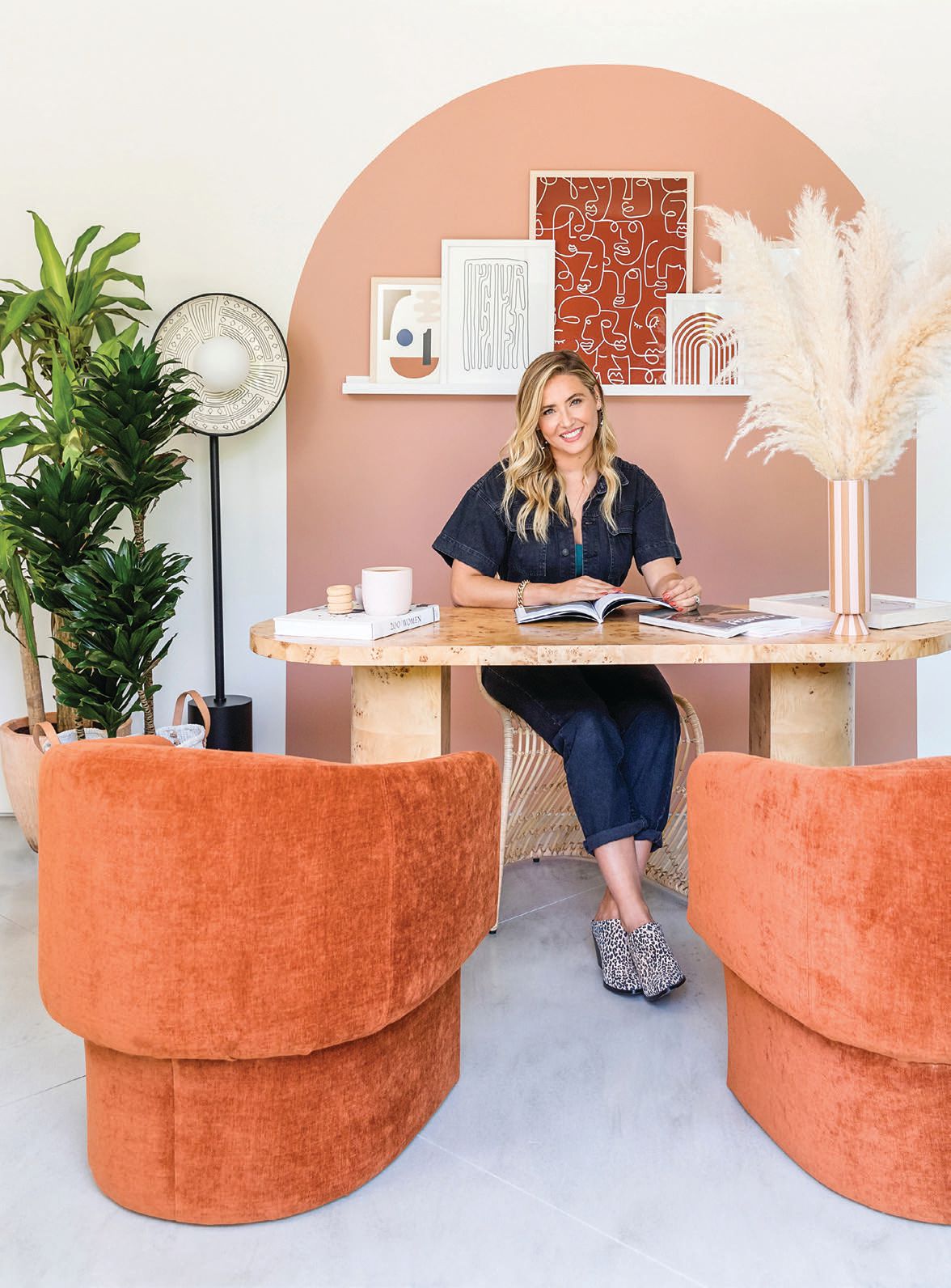 Soft Pink and Terra Cotta: Transform Your Office Space