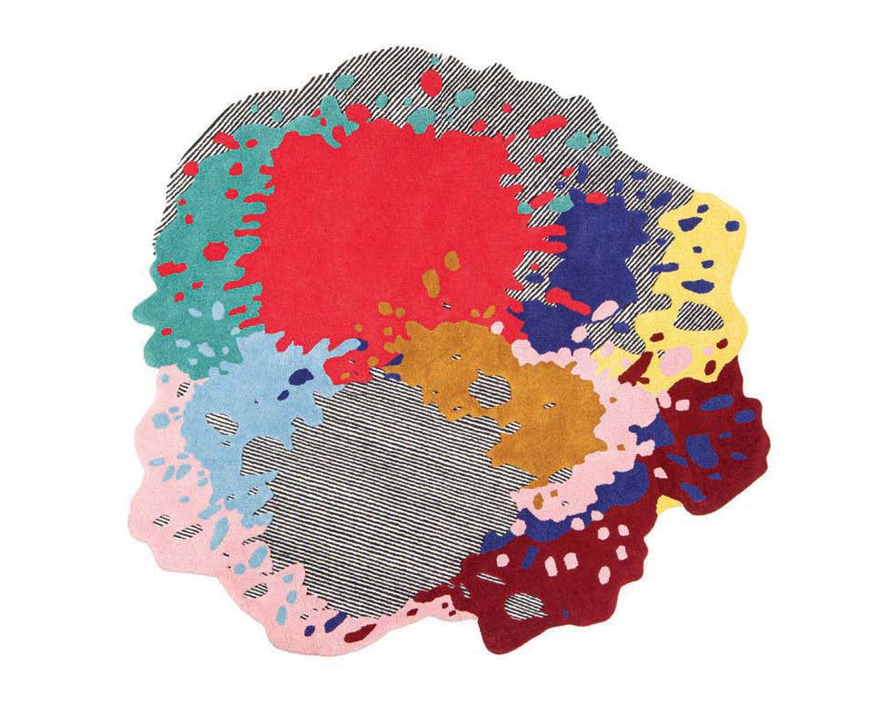 Splotchy Rug Vibrant Statement Rugs from Savannah's Trish Andersen Studio