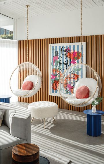 A painting by Stefan Szczesny helped inspire the design direction. PHOTOGRAPHED BY LANCE GERBER
