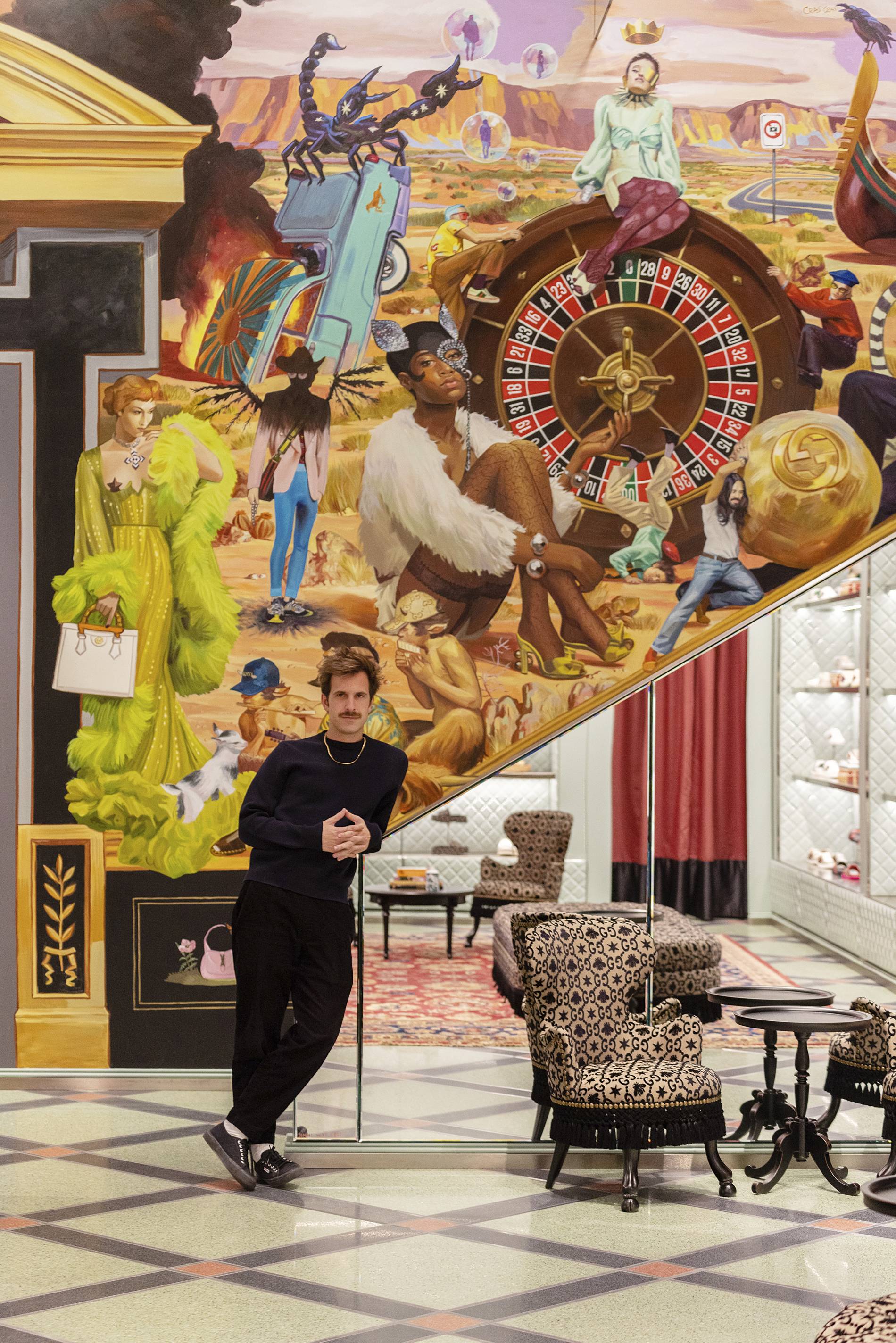 Gucci's New Store Mural by Ignacio Monreal in Vegas