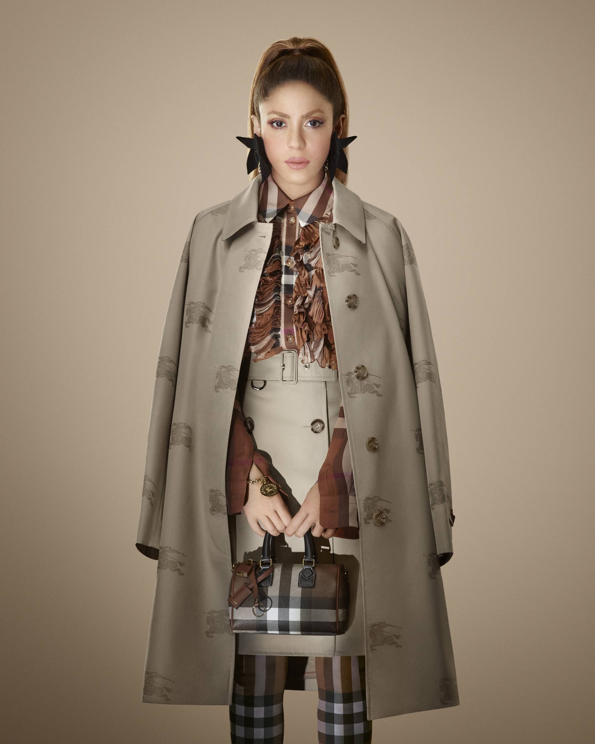 shakira models the burberry 2022 holiday collection