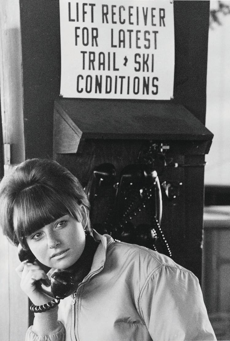 Before the internet, skiers checked the snow report via a corded telephone. PHOTO COURTESY OF COLORADO SNOWSPORTS MUSEUM AND HALL OF FAME