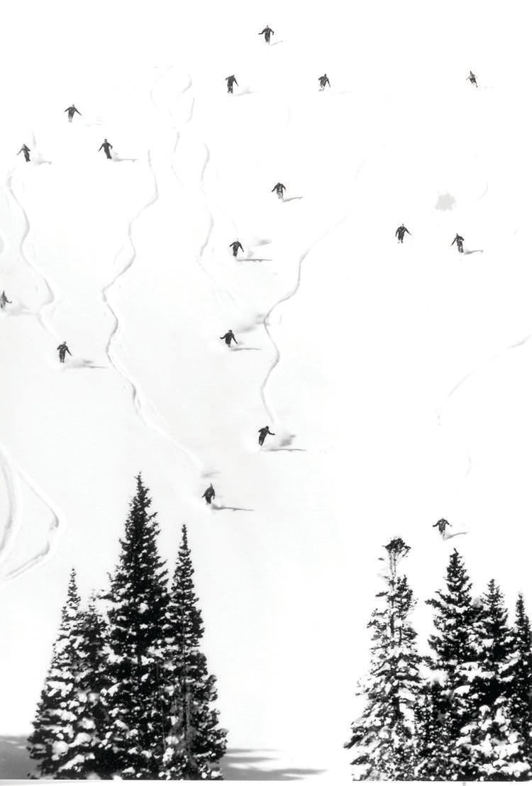 A timeless Vail moment: powder skiers in the 1960s PHOTO COURTESY OF COLORADO SNOWSPORTS MUSEUM AND HALL OF FAME