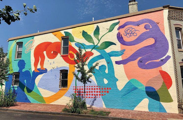 A mural by Rose Jaffe PHOTO COURTESY OF THE ARTISTS