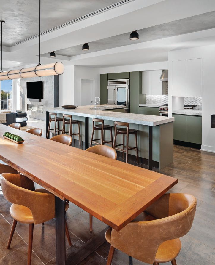 View of Luxurious Penthouse with Golf Simulator in Center City