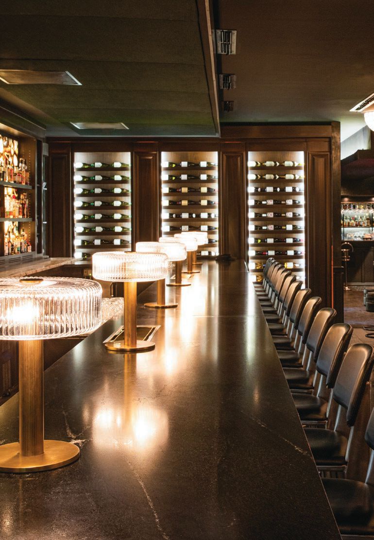 The bar at Sophia Steak Lake Forest. PHOTO BY NEIL BURGER
