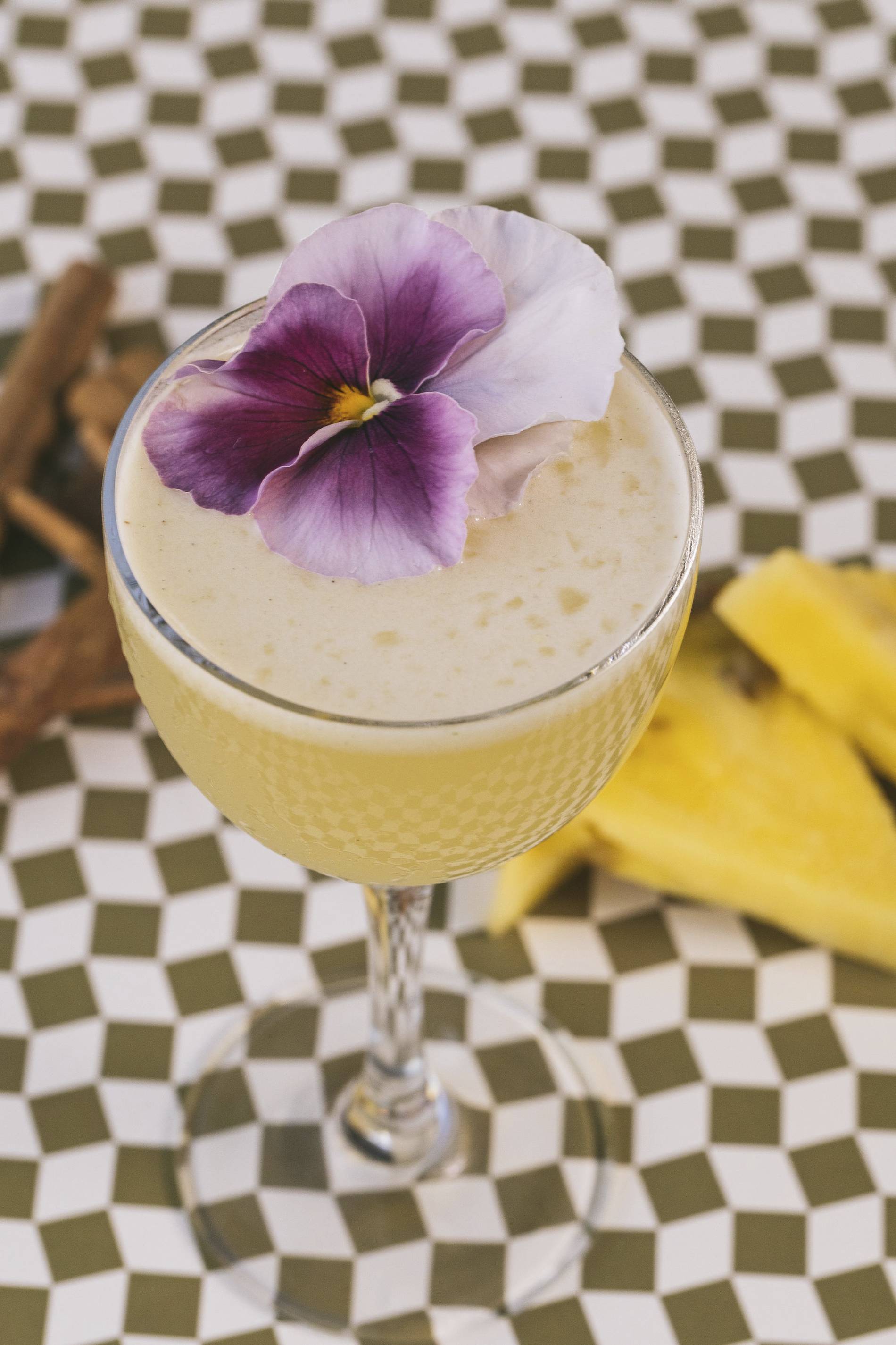 cocktail with flower